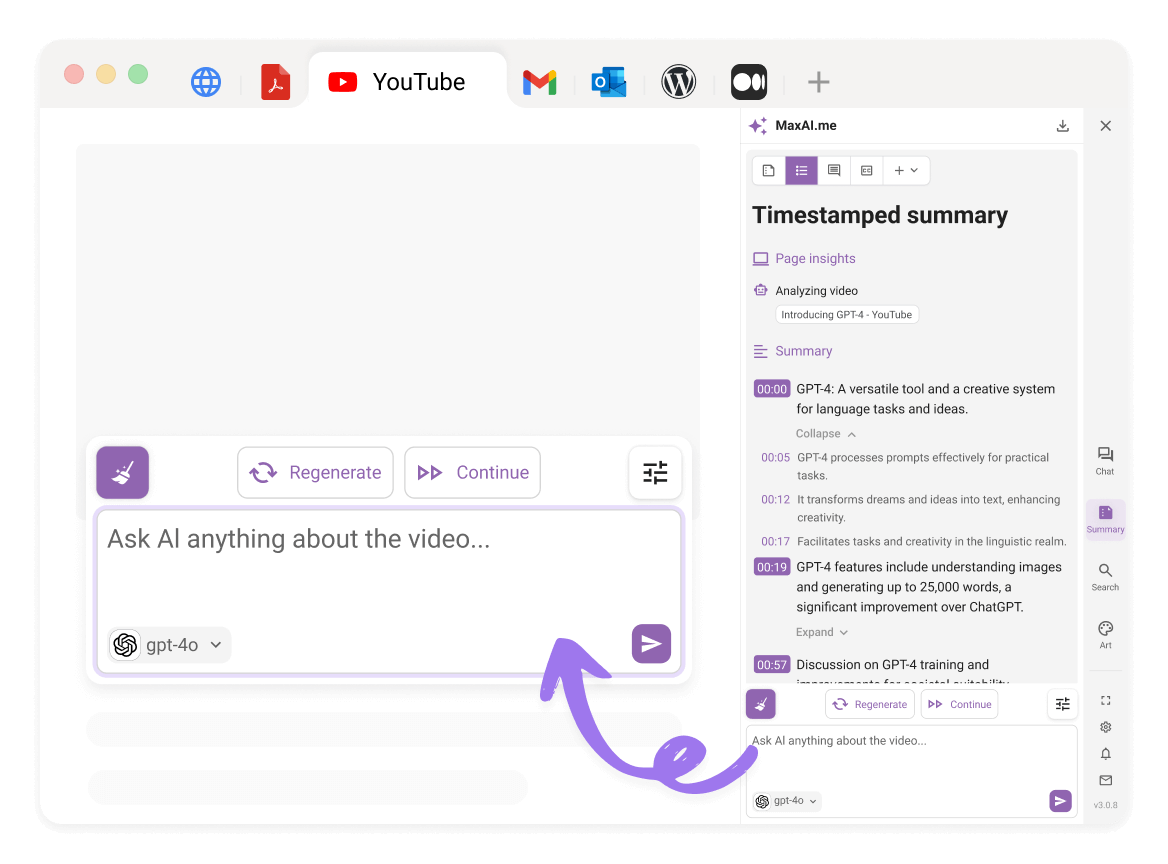Chat with any YouTube video